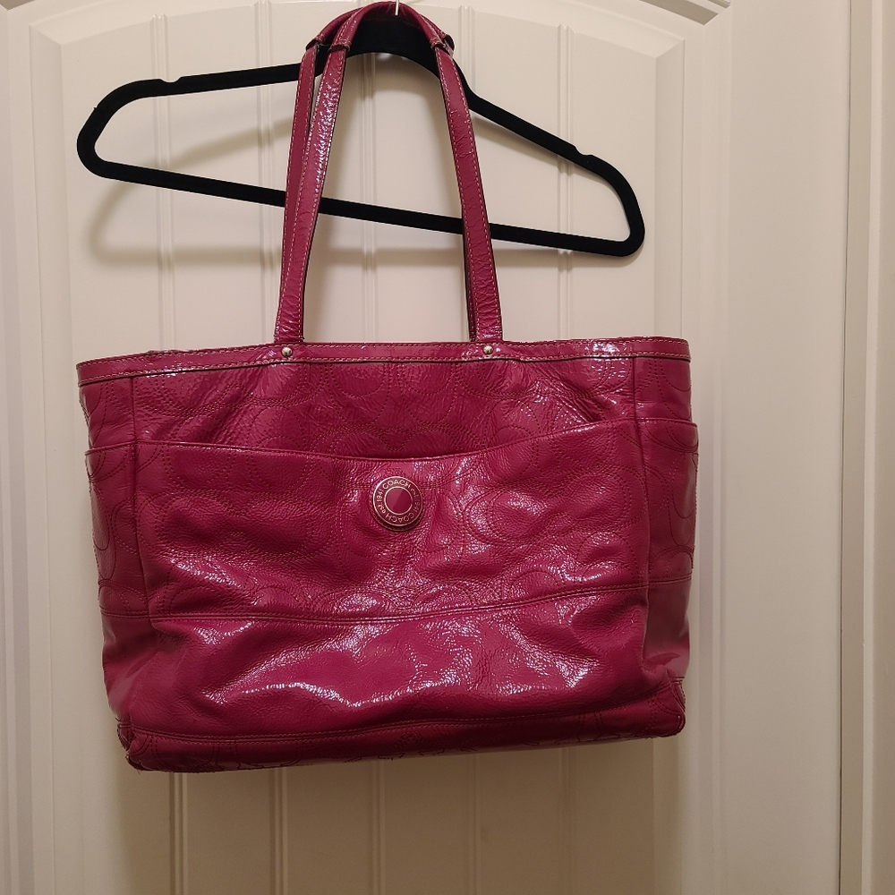 Coach Magenta Tote Bag